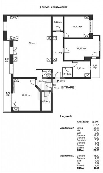 Ion Mihalache Spatiu birouri zona Mihalache - Turda in imobil mixt, 4 camere, 155 mp, 8 eur/mp